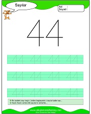 okul öncesi 1 sayısı çizgi çalışması
